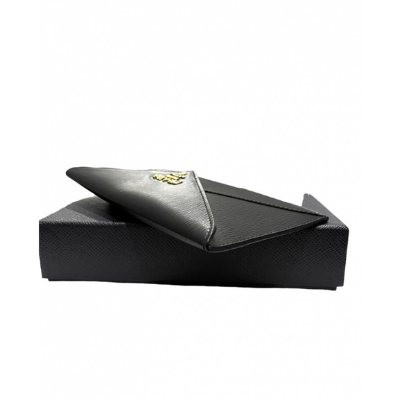 SOLD - Prada Logo Vitello Move Leather Envelope Long Wallet - Picture 4 of 7